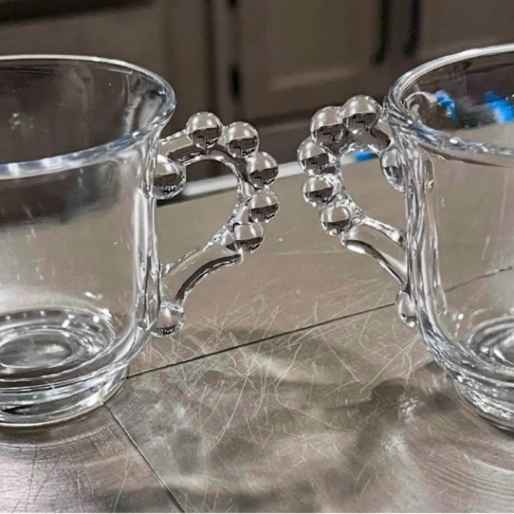 Elegant Vintage Imperial Glass Candlewick Open Sugar and Creamer Set
